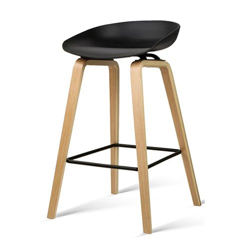Furniture > Bar Stools & Chairs > Table & Bar Stools - 4x Artiss Bar Stools Kitchen Counter Stool Dining Chairs Wooden Black - Garden Yard