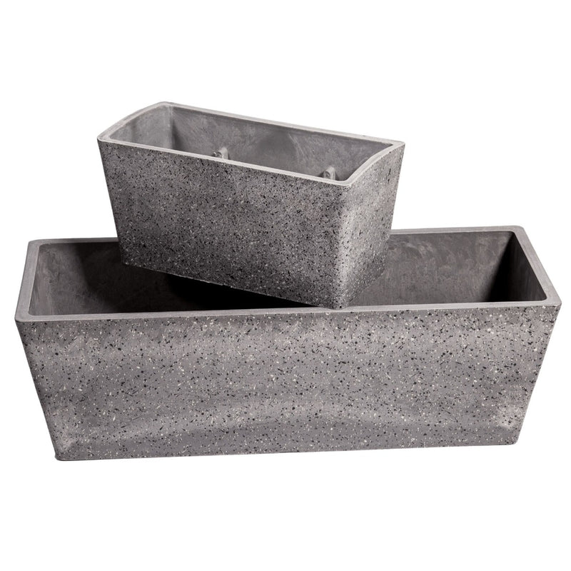 Imitation Stone Grey Stone Planter | Rectangle | 50cm