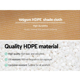 195gsm HDPE 90 percent beige heavy duty shade cloth roll measuring 3.66m width by 30m length