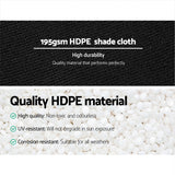 195gsm HDPE 90 percent black heavy duty shade cloth roll measuring 3.66m width by 30m length