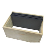 Pack of 20 black plastic beehive frames and foundations for Langstroth deep boxes.