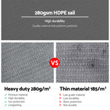 Close up of 280GSM commercial grade high density polyethylene breathable shade cloth fabric