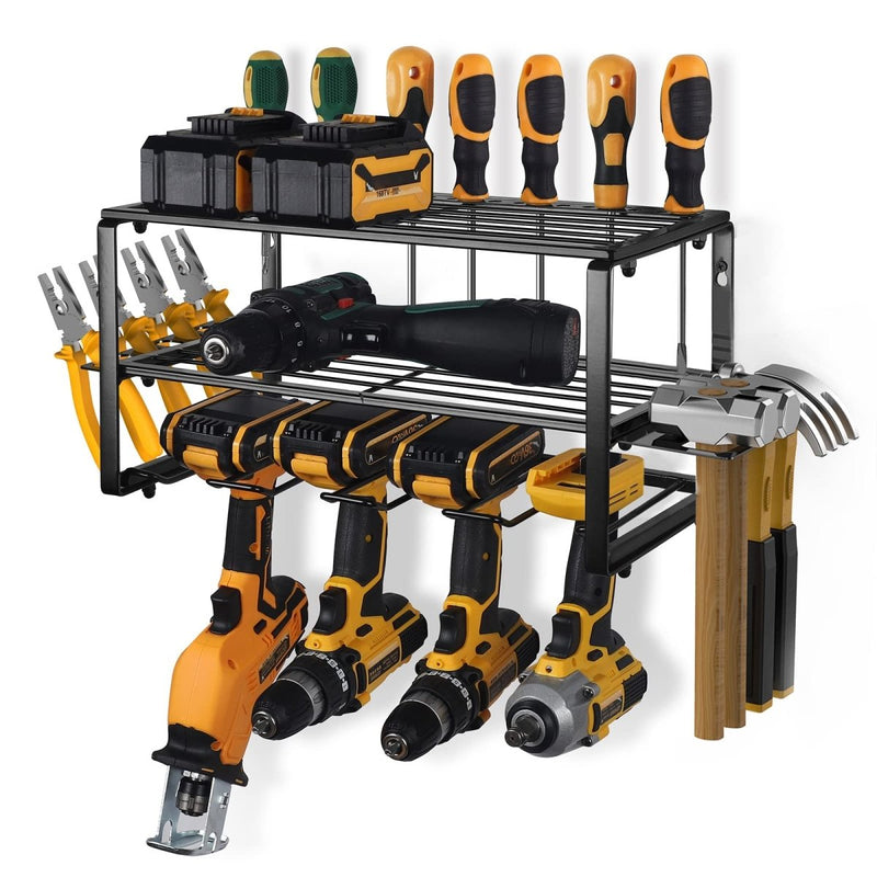  - 40cm Power Tool Organizer 4 Layers Garage Tool Storage Rack Workshop Tool Shelf Drill Pliers Hammer Rack - Garden Yard