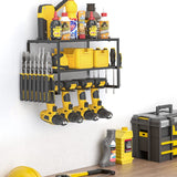  - 40cm Power Tool Organizer 4 Layers Garage Tool Storage Rack Workshop Tool Shelf Drill Pliers Hammer Rack - Garden Yard