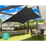 4x6m black rectangle shade sail installed over an outdoor patio and entertainment deck area