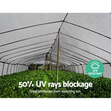 1.83m wide white 50 percent shade cloth covering a greenhouse in Australia