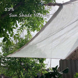 10x10ft white 55 percent shade net with grommets installed over afruit tree in Australian backyard