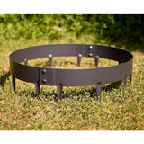 600mm Steel Garden Tree Ring with Spikes - Galvanized Root Barrier Guard
