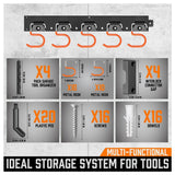  - 64" Wall Mount Tool Hanger Garden Storage Organizer Mop Broom Holder Hook Pegs - Garden Yard