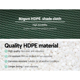 80gsm HDPE 30 percent green heavy duty shade cloth roll measuring 1.83m width by 30m length