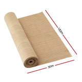 90 percent beige UV shade cloth roll measuring 1.83m width by 30m length with 195gsm fabric weight