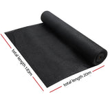 90 percent black UV shade cloth roll measuring 1.83m wide by 20m long for outdoor privacy fencing.