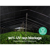 1.83m high black 90 percent shade cloth covering a greenhouse in Australia