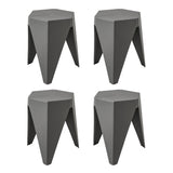 Stackable Bar Stools | Puzzle Stool | Artiss | 4Pcs | Grey Colour