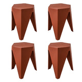 Stackable Bar Stools | Puzzle Stool | Artiss | 4Pcs | Red