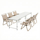 7pc Outdoor Camping Table Chair Set - Foldable Aluminium Portable Picnic Set