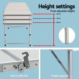 7pc Outdoor Camping Table Chair Set - Foldable Aluminium Portable Picnic Set