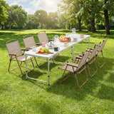 7pc Outdoor Camping Table Chair Set - Foldable Aluminium Portable Picnic Set