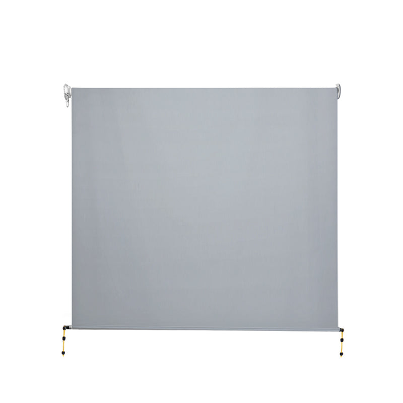 Instahut 3X2.5M Outdoor Blinds Awning Roll Down Screen Fabric Blinds Outdoor Window Shade Grey