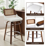Artiss Wooden Bar Stools Swivel Kitchen Counter Stool Chair 60cm Seat Height