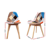 Artiss Dining Chairs Set of 2 Fabric Retro Replica DSW