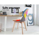 Artiss Dining Chairs Set of 2 Fabric Retro Replica DSW