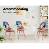 Artiss Dining Chairs Set of 4 Fabric Retro Replica DSW