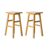 Artiss Bar Stools Kitchen Counter Stools Wooden Chairs Natural x2