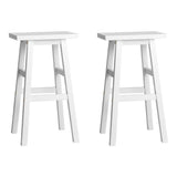 Artiss Bar Stools Kitchen Counter Stools Wooden Chairs White x2