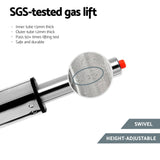 Artiss 2x Leather Bar Stools Swivel Adjustable Gas Lift PU Counter Chairs Brown