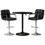 Artiss Bar Table and Stools Set Dining Desk Kitchen Chairs Cafe Pub