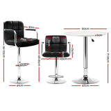 Artiss Bar Table and Stools Set Dining Desk Kitchen Chairs Cafe Pub