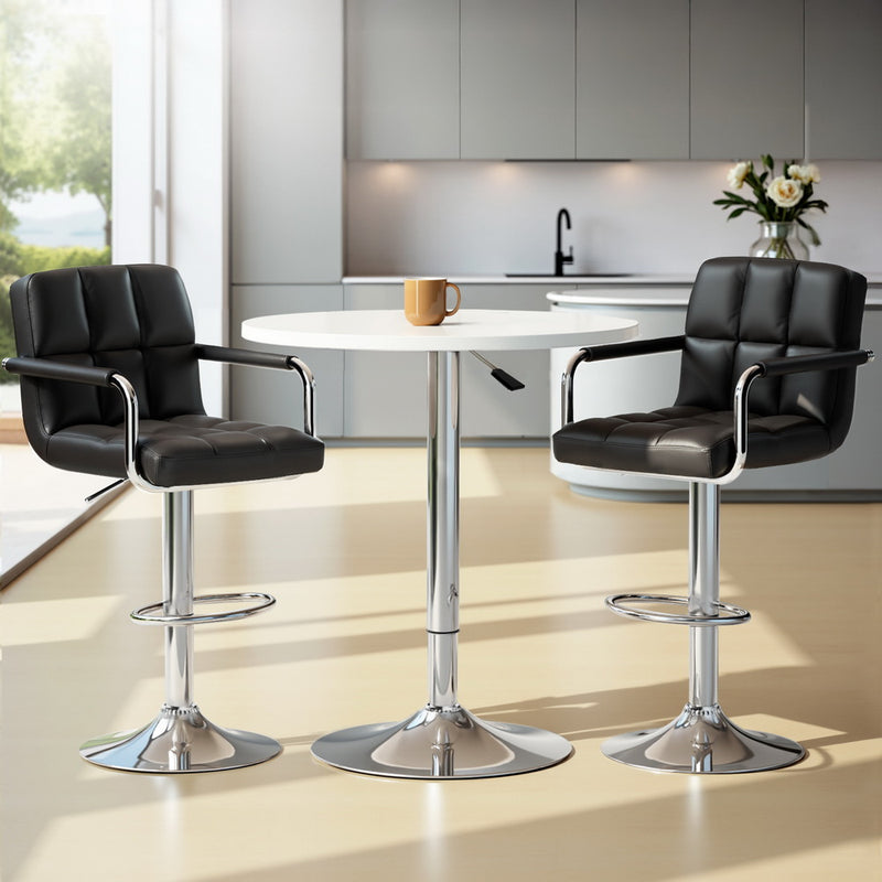 Artiss Bar Table and Stools Set Dining Desk Kitchen Chairs Cafe Pub