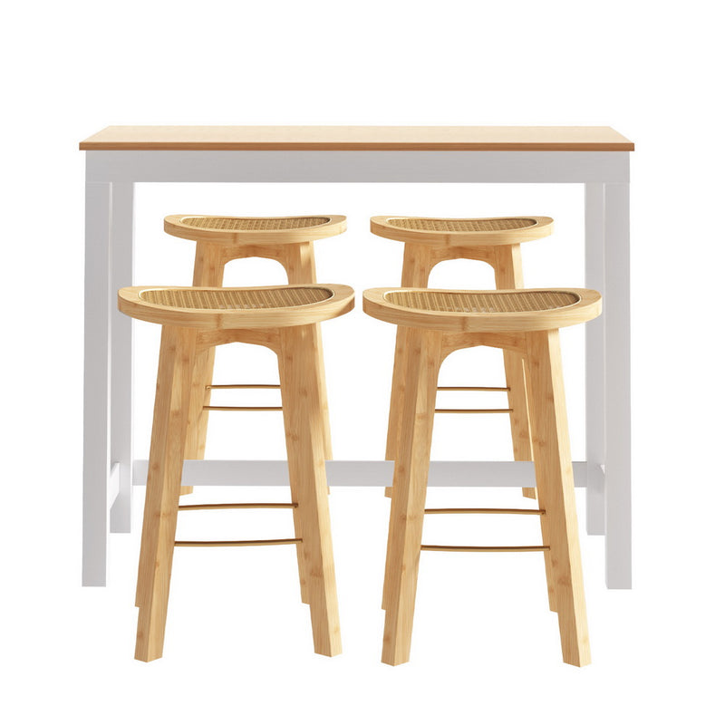 Artiss Bar Table and Stools Set Dining Desk Kitchen Chairs Cafe Pub