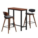 Artiss Bar Table and Stools Set Dining Desk Kitchen Chairs Cafe Pub