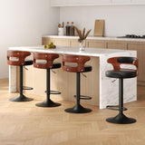 Artiss 4x Bar Stools Gas Lift Faux Leather