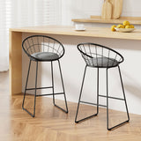 Artiss 2x Bar Stools Padded Seat Metal