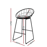 Artiss 4x Bar Stools Padded Seat Metal