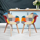 Artiss Dining Chairs Set of 2 Fabric Retro Replica DSW