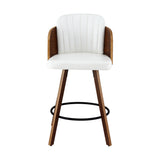 Artiss Wooden Bar Stools Swivel Kitchen Counter Stool Chair 58cm Seat Height