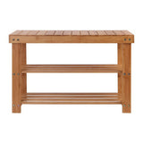 Artiss Shoe Rack Shoe Bench 10 Pairs Bamboo
