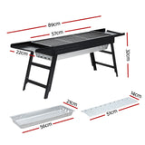 Grillz Charcoal BBQ Grill Smoker Portable Barbecue Outdoor Foldable Camping