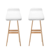 Artiss 2x Bar Stools Wooden Stool White