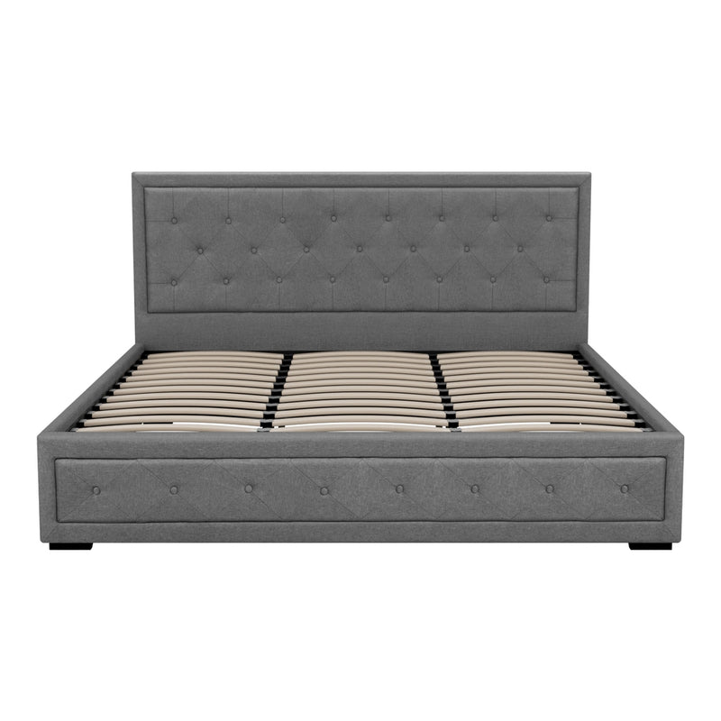 Artiss Bed Frame King Size Gas Lift Grey TIYO