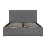 Artiss Bed Frame Queen Size Gas Lift Grey TIYO