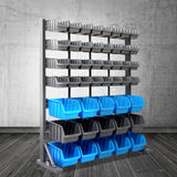 47 Storage Bin Rack- Steel Stand With Magnetic Tool Bar