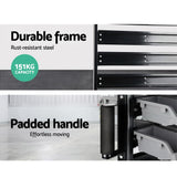 90 Storage Bin Rack Stand with Double-sided Wheels