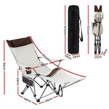 Reclining Camping Chair - Adjustable, Portable, Outdoor, Folding and Lightweight