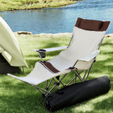 Reclining Camping Chair - Adjustable, Portable, Outdoor, Folding and Lightweight