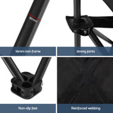 7pc Outdoor Camping Table Chair Set - Black - Foldable Aluminium Portable Picnic set